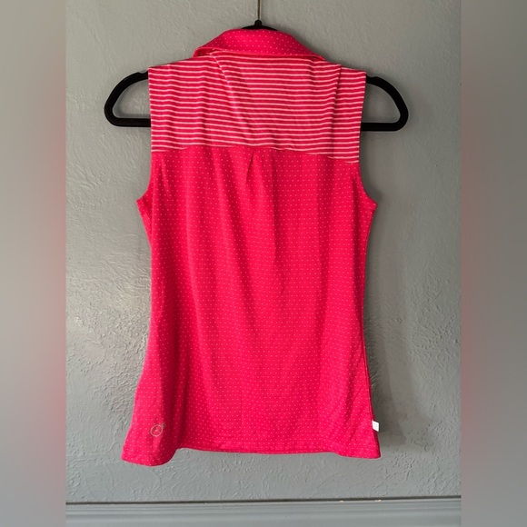 Puma | sleeveless | golf | polo | pink | white | dry cell | xs - Picture 6 of 11